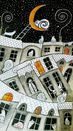 The town with the white cats