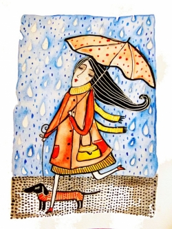 Walking in the rain